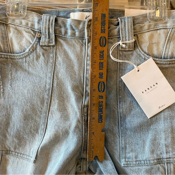 NWT KanCan Cargo Jeans Denim size 27 7 Light Wash - Picture 6 of 6